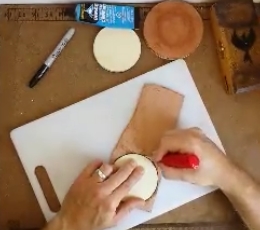 Cut around disc Cut around disc